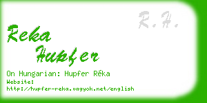 reka hupfer business card